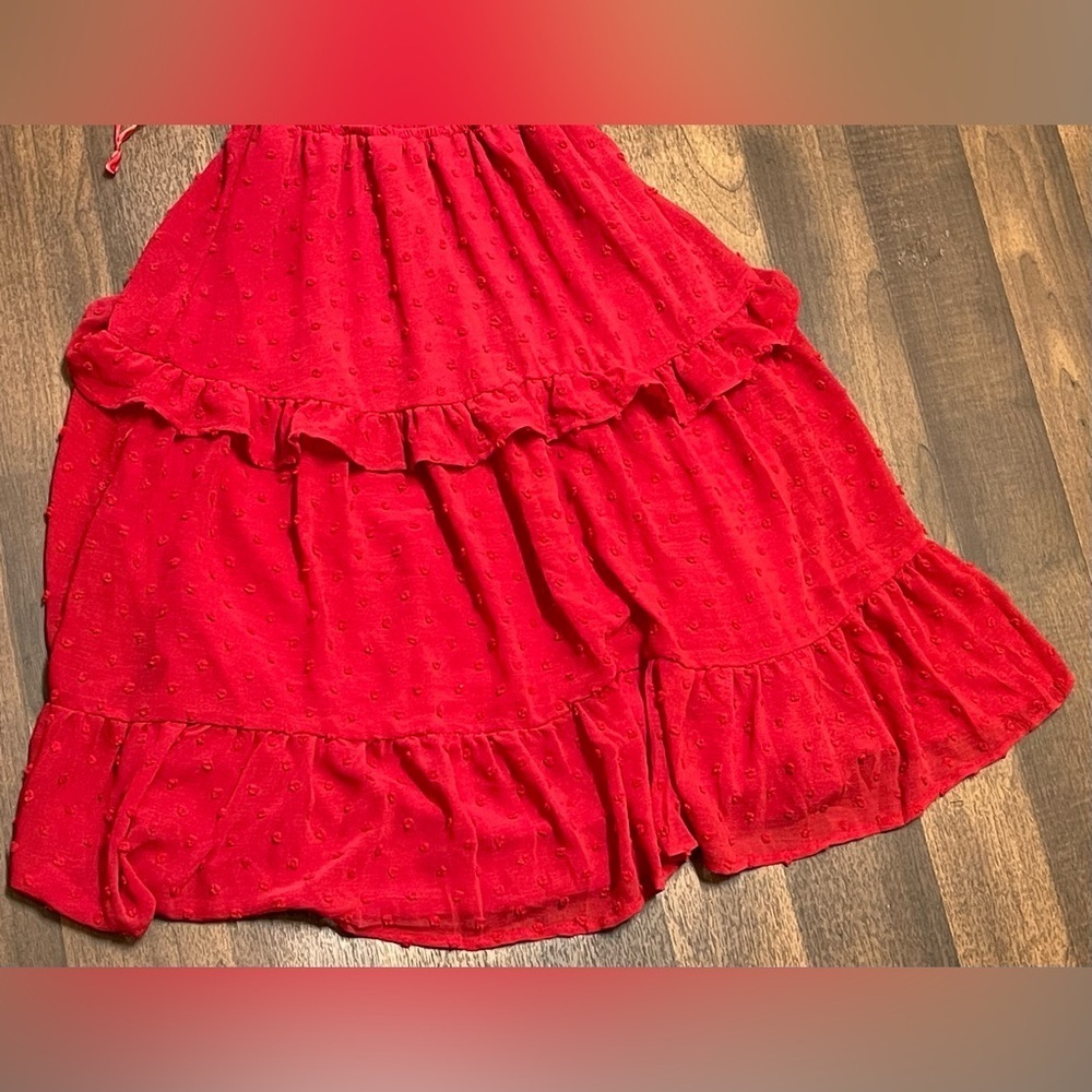Monteau Red Ruffled Tiered Sundress - Picture 9 of 9